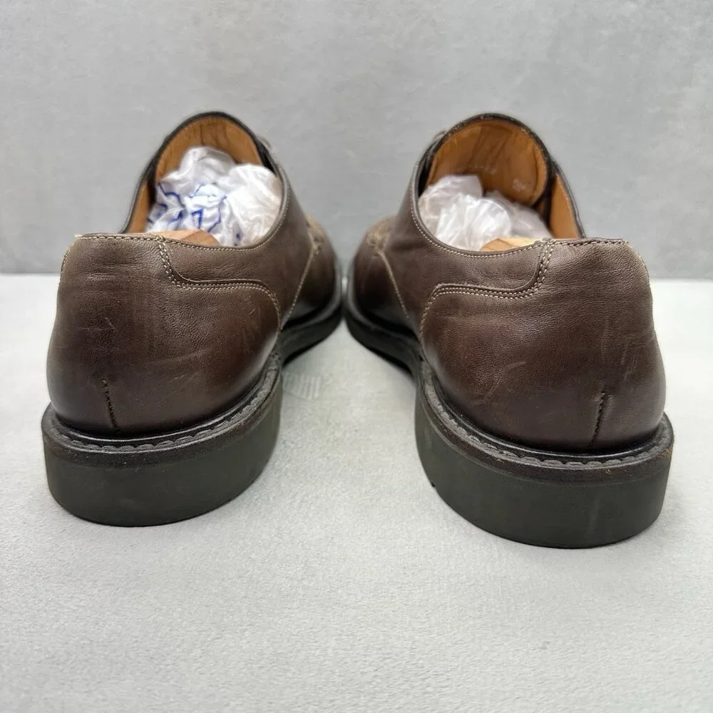 Mephisto Phoebus Mens Size 13 Derby Brown Leather Apron Seam Split Toe‎ Dress